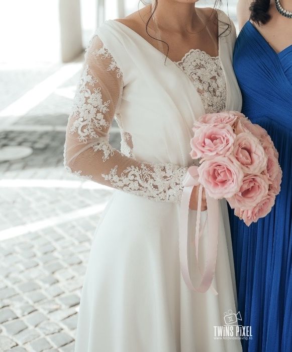 Rochie alba cununie civila