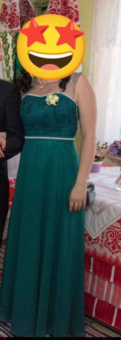 Rochie elegantă verde smarald – mărimea 38