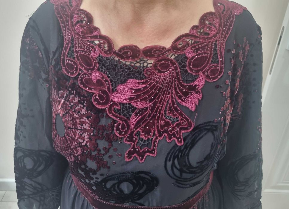 Платье шифон-велюр турция