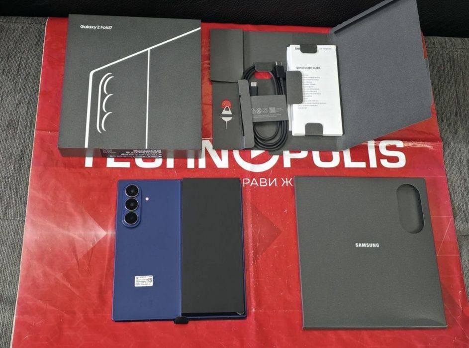 КАТО НОВ 512GB Samsung Fold 7 Технополис Гаранция 2027 Blue | Син