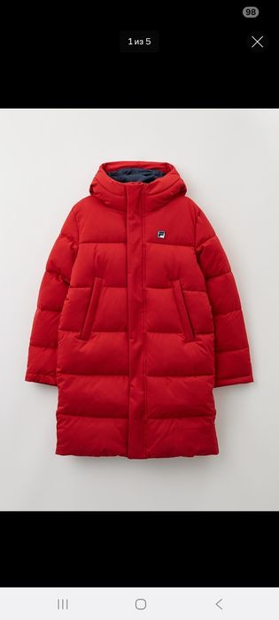 Пуховик FILA красный(новый)