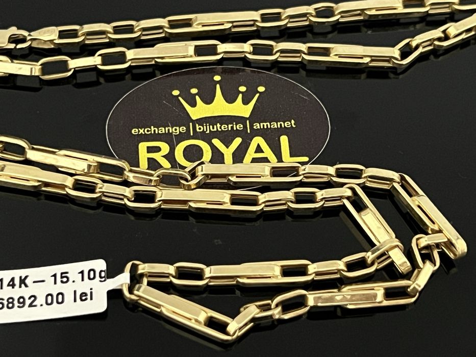 Bijuteria Royal CB : Lant barbatesc aur 14k 585 15,10 gr