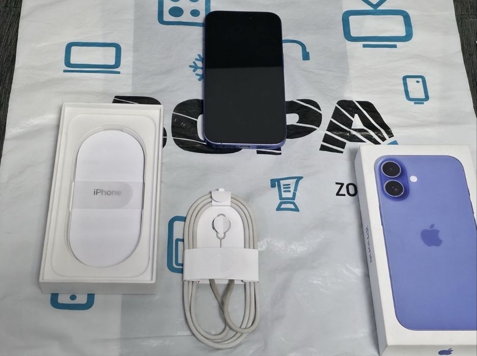 КАТО НОВ 128GB iPhone 16 Гаранция ЗОРА 2026г. Ultramarine | Син