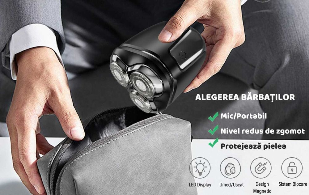 Aparat de Ras Electric, Shaver, Umed/Uscat,  Capete Flexibile 360°