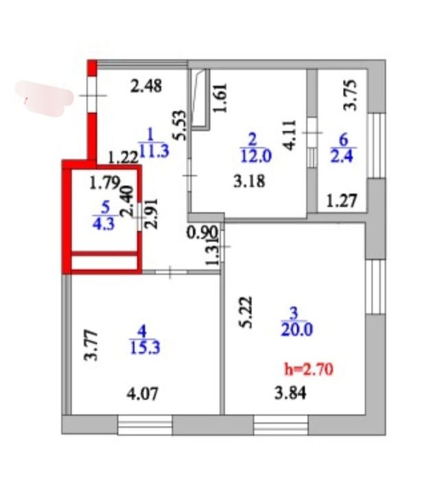 Продам 2 комнатную квартиру