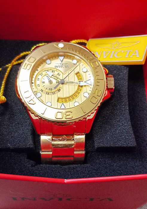 Ceas Invicta Grand Diver GMT Automatic Gold Dial -Barbati