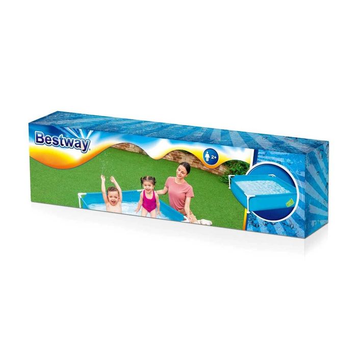 Piscina Bestway cu cadru metalic patrata, 122 x 122 x 30.5 cm