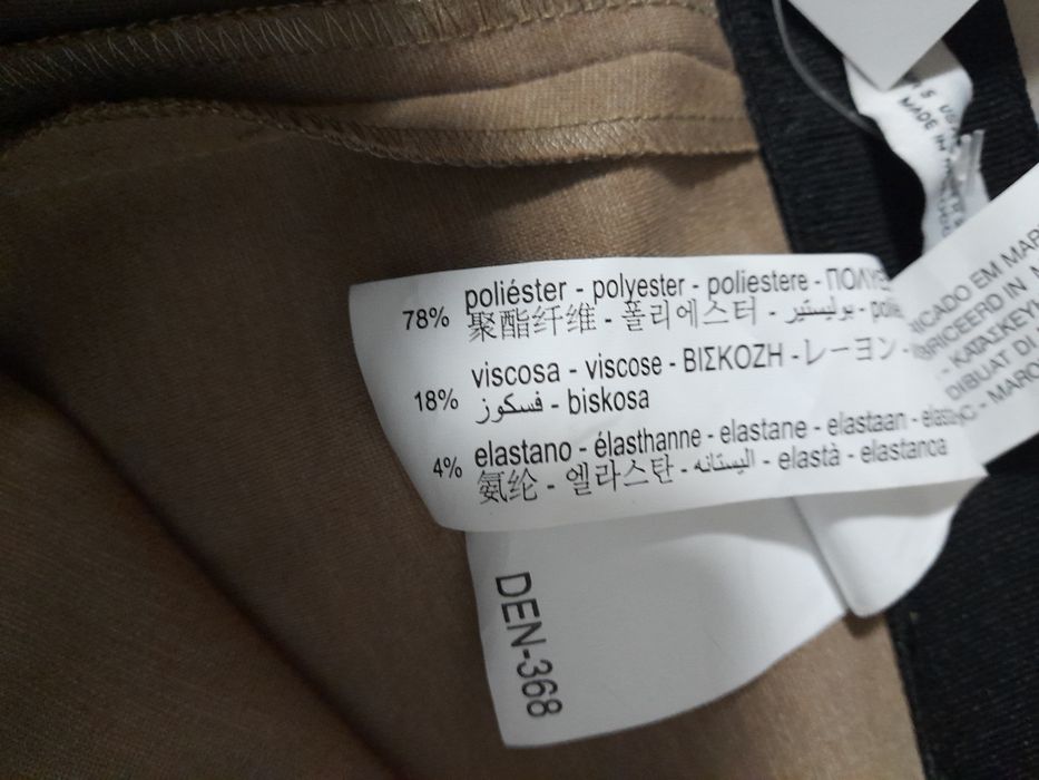 Pantaloni bej Zara cu talie înaltă evazați mărimea S