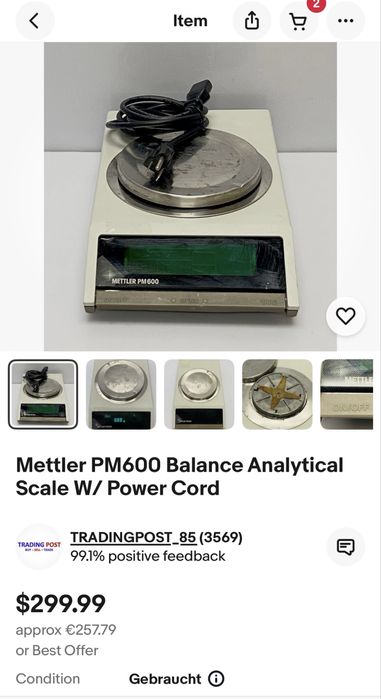 Cantar analitic bijuterie Mettler PM600 balanta Elvetia