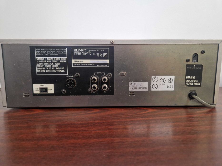 Sharp RT-10 Stereo Cassette Deck | Made in Japan | Pentru reparație