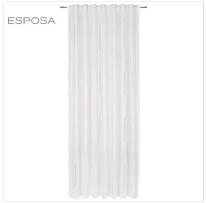 [Нови] 2 бр тънко перде, 145см, с перделик, полупрозрачни