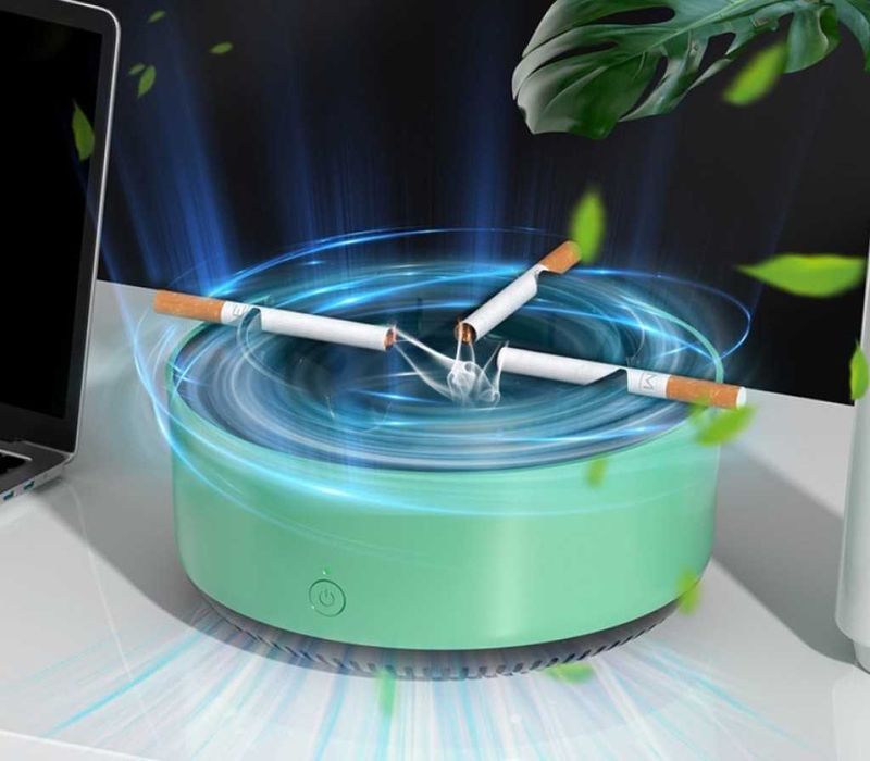 Бездимен пепелник,премахва дима и миризмата/Таймер/Батерии-3 цвята