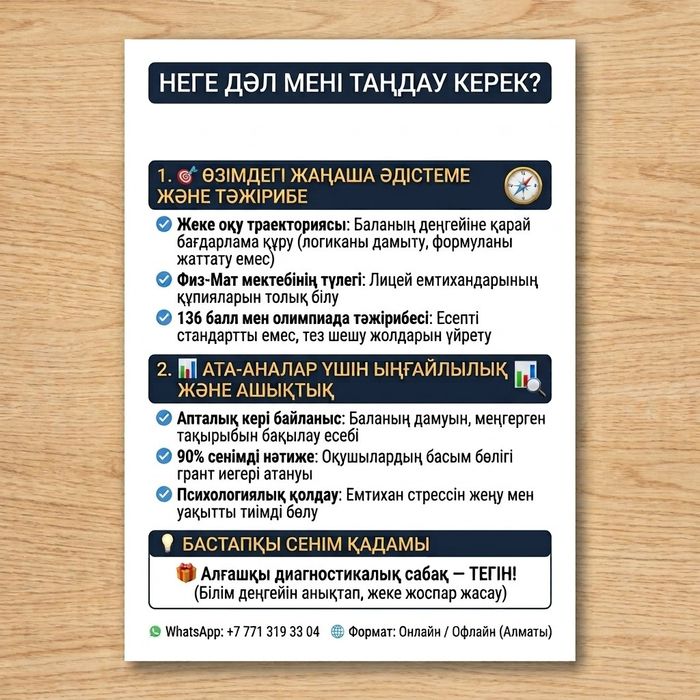 Математика мұғалімі, Репетитор