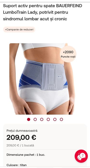 Suport spate Lumbo Train Lady Bauerfeind Nr.6 unisex