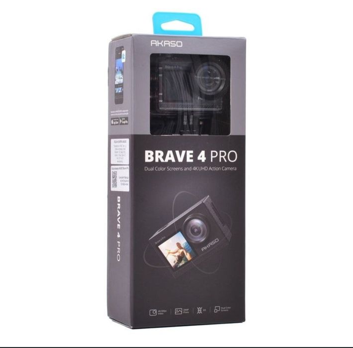 Екшън камера Akaso Brave 4 Pro, 20MP, 2x1350mAh, 4K