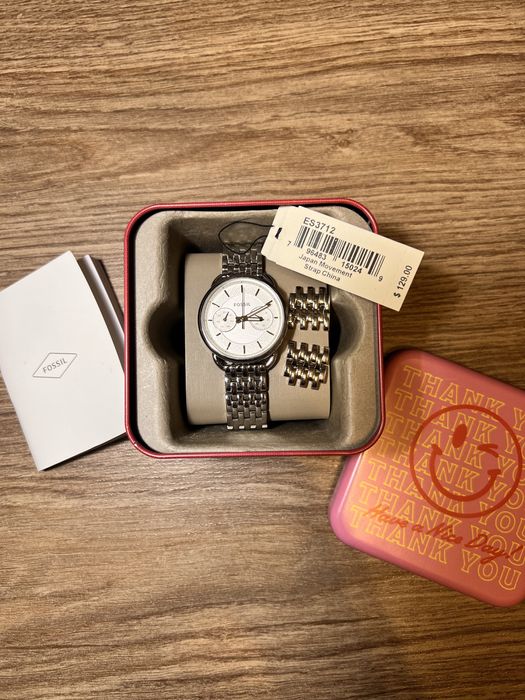 Ceas Fossil argintiu