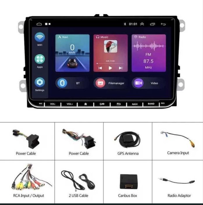 9инч мултимедия за VW Golf5/6, Polo, Passat 4GB RAM 64 GB ROM
