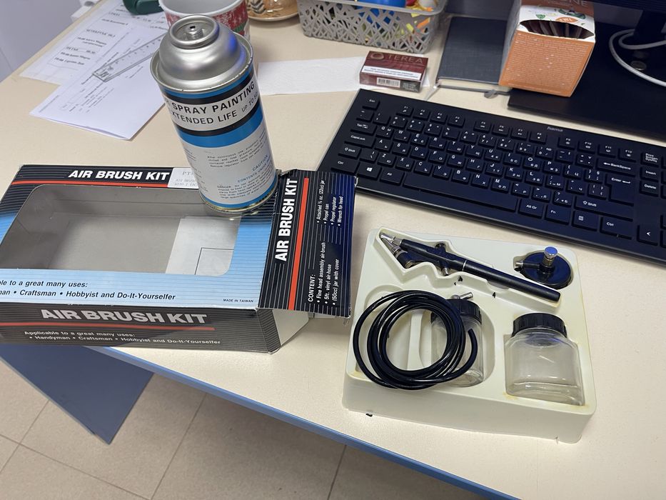 Аерофраф с флакон за сгъстен въздух