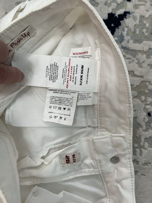 Pantaloni dama albi Miss Sixty