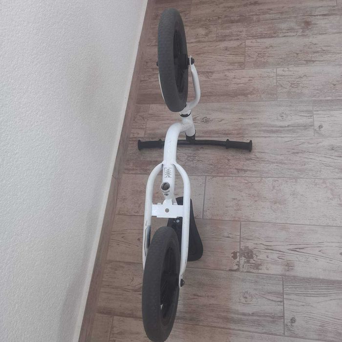 Детски велосипед без педали B TWIN , 10 инча, бяло/ черно