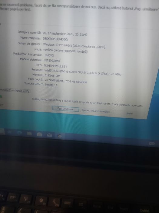 Laptop i5 gen6,8gb,ssd