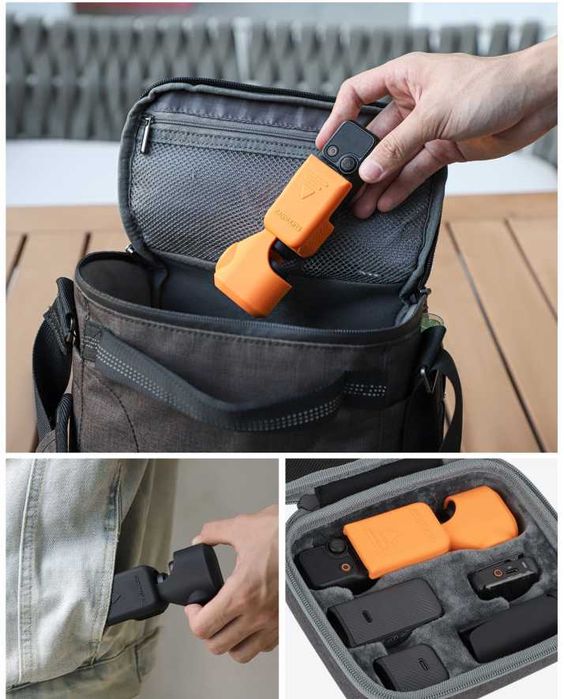 Защитен силиконов калъф Sunnylife за DJI Osmo Pocket 3 – оранжев