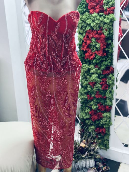 Rochie sablon plina de cristale