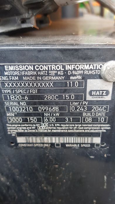 Generator cu motor hatz cu pornire la cheie