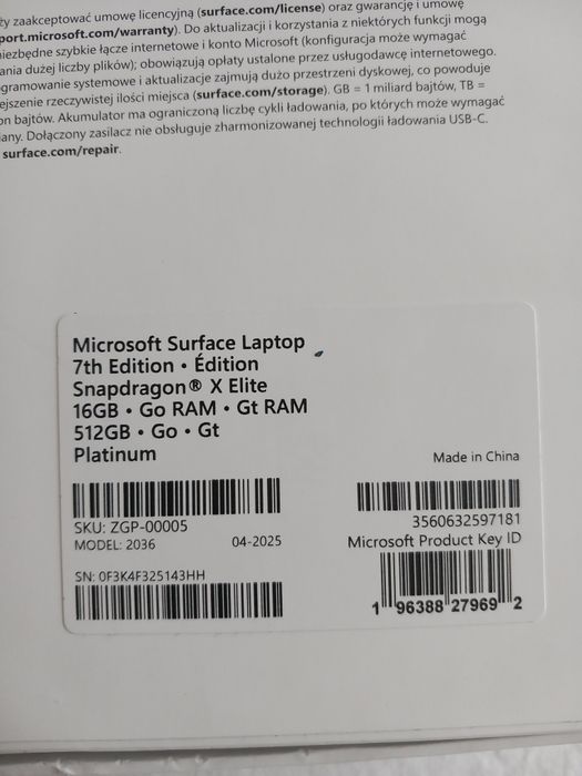 Laptop Microsoft Surface,7'th Edition.nou.