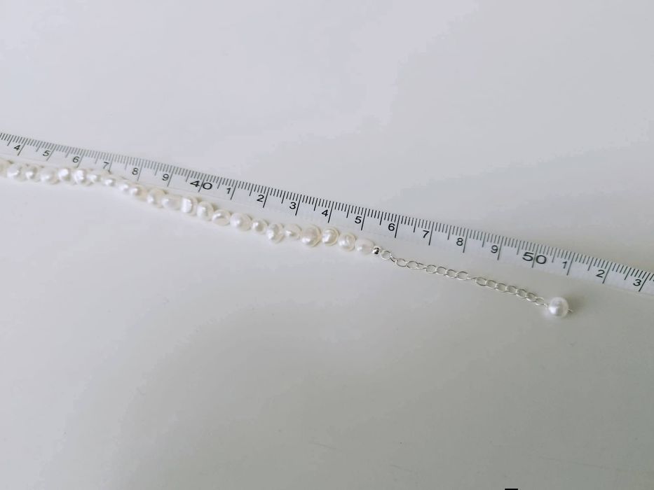 Perle naturale de cultura baroc cu inchizatoare din argint de 925