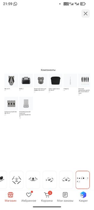 Дрон DJI Lito X1 Fly More Combo (DJI RC 2) серый