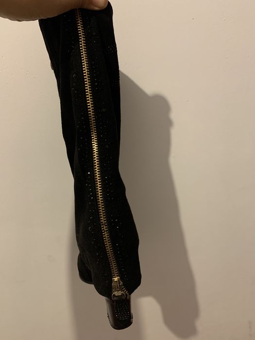 Сапоги замшевые