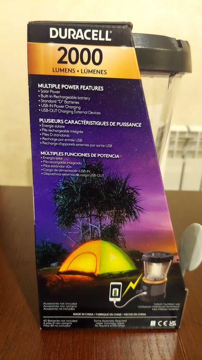 Lanterna Duracell tri-power rechargeble