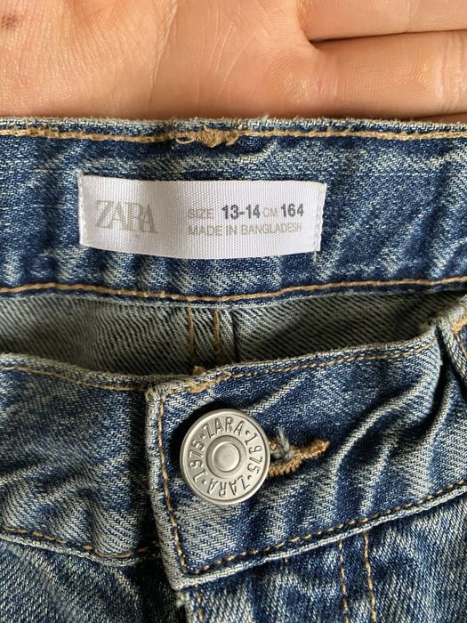 Голубые прямые джинсы Zara
