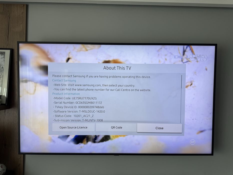 Samsung 75RU7170, 189 cm, 4K Ultra HD, Smart TV, impecabil