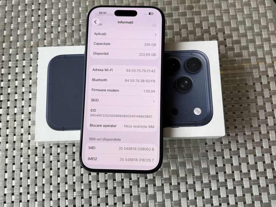 Iphone 17 Pro, 256 gb, Deep Blue