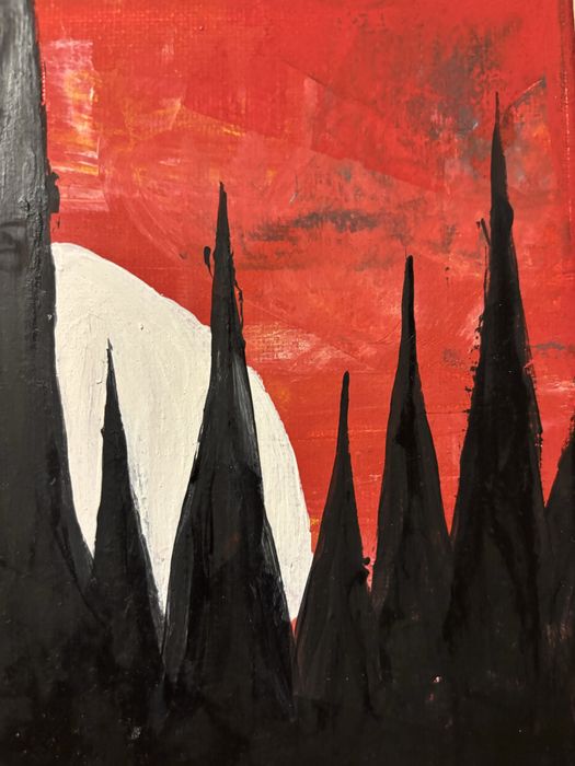 tablou cu castel abstract