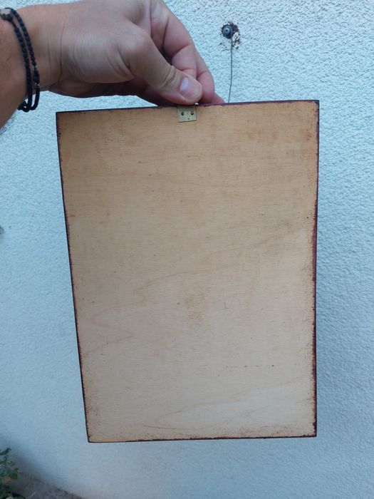 Accesoriu decorațiune vintage colectie lemn sticla Franța 1960