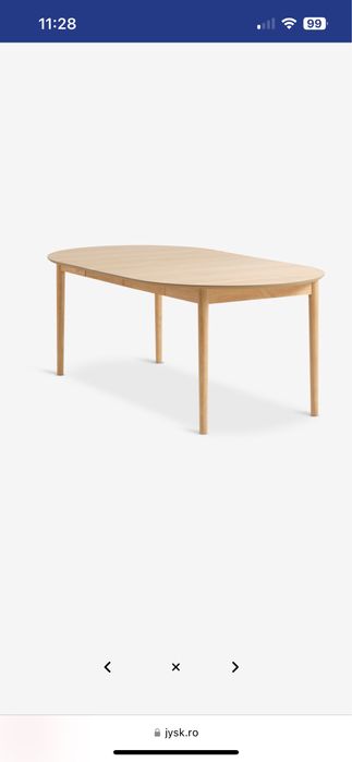 Masa dining stejar natur