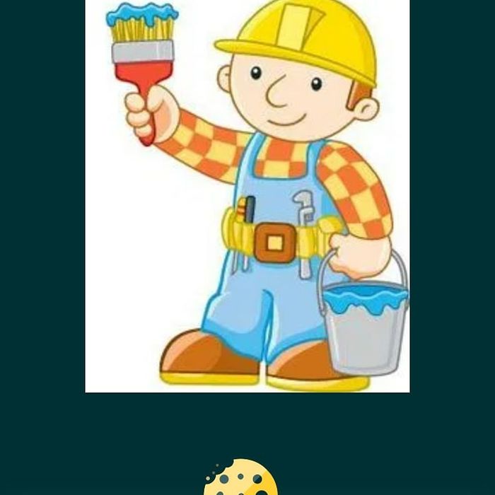 маляр иллюстрация. маляр картинка для детей. том соц. красить забор красной краской. маляр.