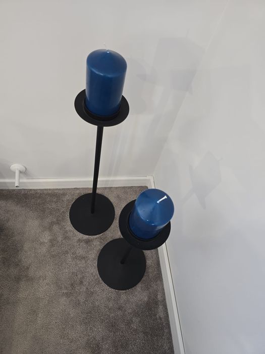 Метални свещници H&M Home + свещи