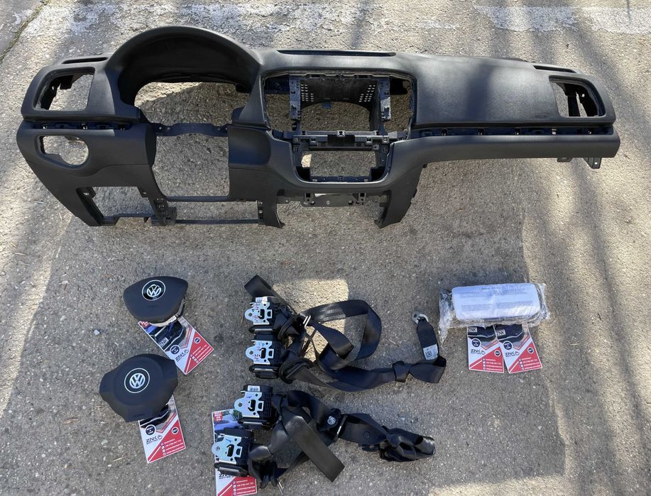 VW Sharan - plansa bord 2 culori - set centuri siguranta - kit airbag