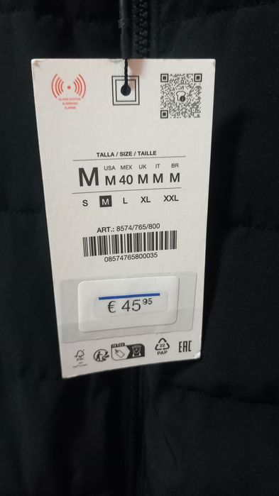 Ватирано яке  ZARA с висока яка