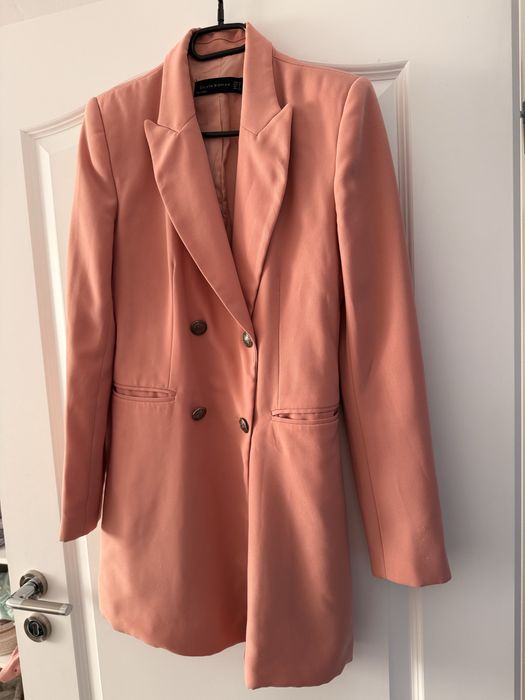 Rochie sacou roz pudra