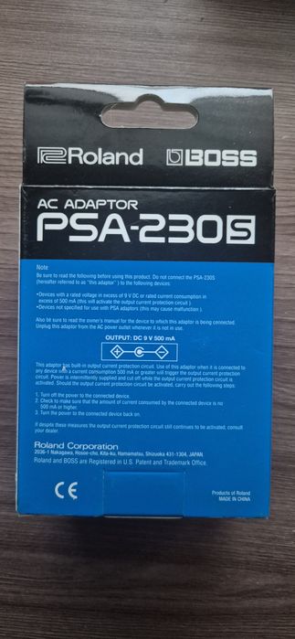 Блок питания Boss PSA-230S, новый, в коробке