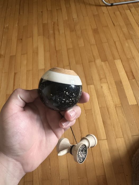 Okendama revo glaze splatter black&white