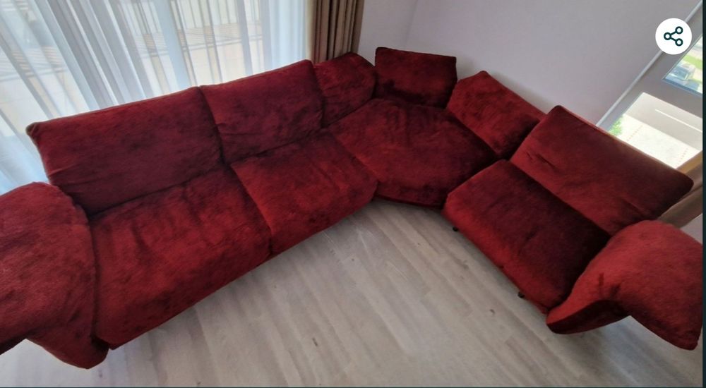 Vand canapea / coltar 372 x 287 - Visiniu