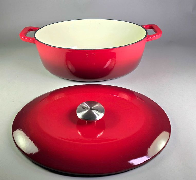 Чугунен Гювеч овал с емайлирано покритие