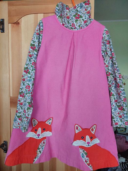 Страхотна рокля Mini Boden Next с лисица 116