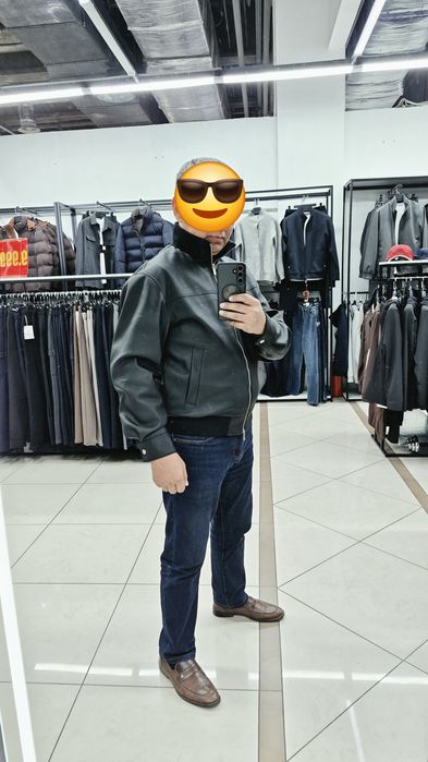 Кожный куртка. Чёрный.